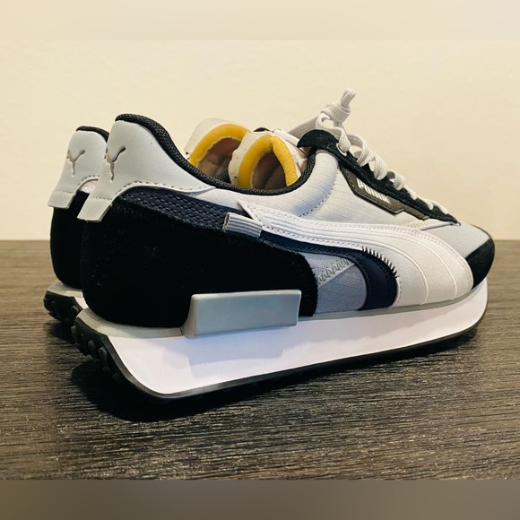 Puma Men's Black and White Sneakers - Picture 4 of 10